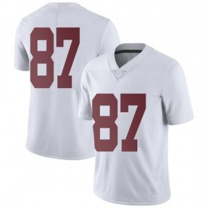 NCAA Men's Alabama Crimson Tide #87 Miller Forristall Stitched College Nike Authentic No Name White Football Jersey DB17F86OV